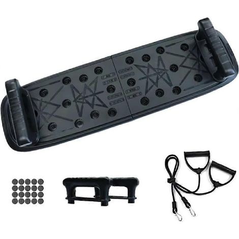 Planche à pompes pliable antidérapante pour le fitness et l'exercice musculaire, support portable pour le renforcement abdominal et les pompes. (1/5)