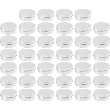 Paquet De 40 Vis En Aluminium Rond À Dessus Boîtes De Conserve - Vis En Aluminium Couvercle Rond Conteneur En Étain Bouteille (1/5)
