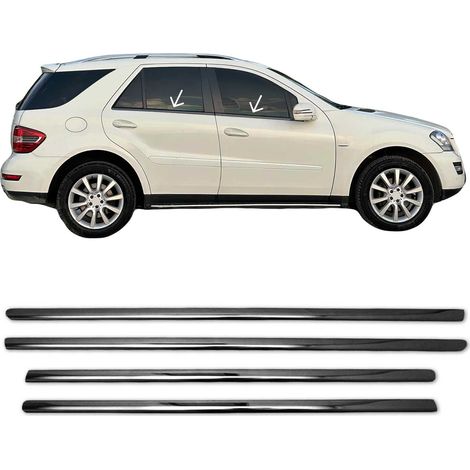 Garniture de Fenêtre pour Mercedes Classe ML W164 SUV 2005-2011 Acier Foncé 4X