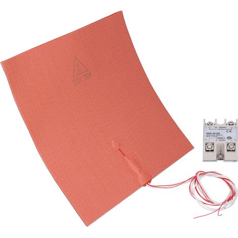 VORON 330x330mm 220V 750W Silikon-Heizbett mit Halbleiterrelais für 3D-Drucker
