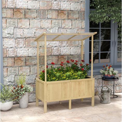 Huerto urbano elevado con tapa de policarbonato OKMYHOME (1/5)