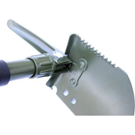 Pelle Multifonctionnelle - Acier Au Carbone - Pour Camping Randonnee Neige Urgence - 39 Cm - Vert - 1 Piece (1/5)