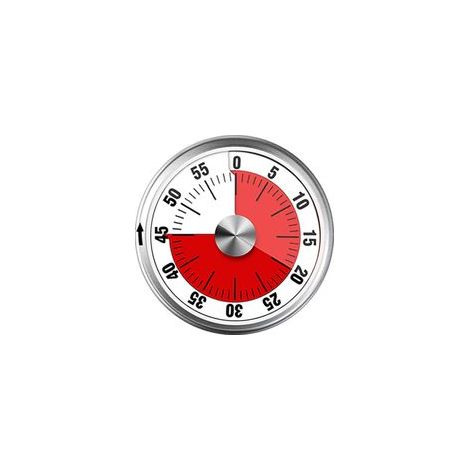 Minuteur de cuisine mécanique magnétique - Compte à rebours visuel de 60 minutes avec alarme sonore pour enfants et adultes Cuisson Cuisson Cuisson Barbecue à la vapeur (1/5)