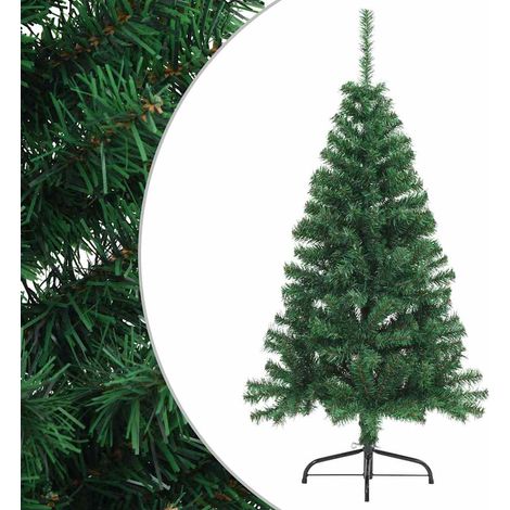 Albero di Natale  Albero natalizio  Albero festivo Artificiale Metà con Supporto Verde 150 cm PVC (1/5)