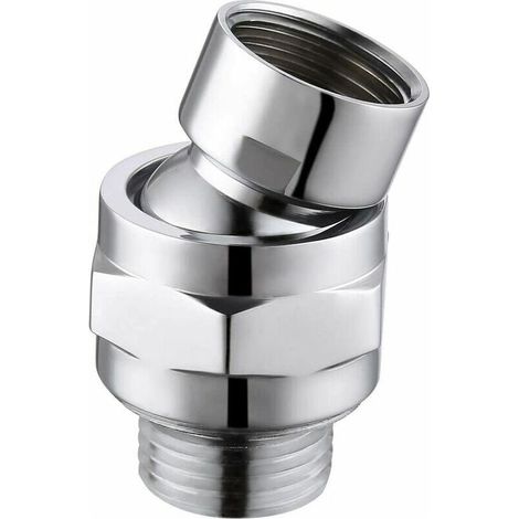 Connect to Shower Arm Shower Connector Adjustable Brass Swivel Ball Joint Universal G1/2 Chrome (1/5)