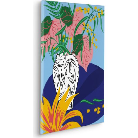 Komar Canvasbild Funky Vase - 60 x 40 cm - Bild auf Keilrahmen - Modern (1/2)