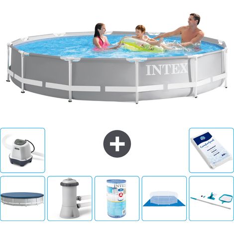 Intex Piscina Prism Frame Rotonda - 366x76 cm - 8-pezzi  S41923 (1/5)