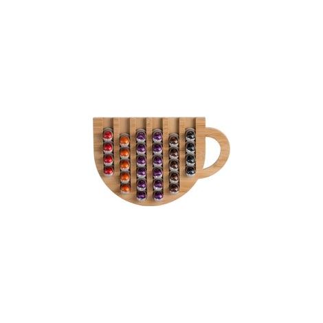 Porte Capsules,Rangement de Capsules Autocollant, Distributeur 36x Capsule Café, Rangement Dosette Café, Support Mural peu Encombrant