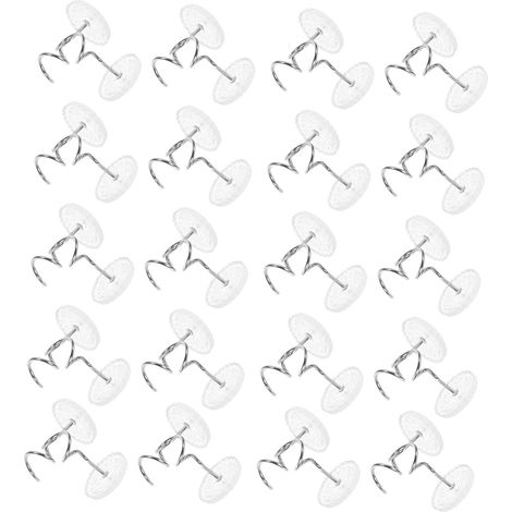 Alipis - 50 clous spiralés transparents en plastique pour canapé et (1/5)