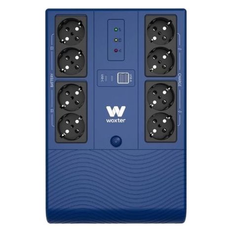 SAI Línea Interactiva Woxter Multibase UPS 1200 VA/ 1200VA-720W/ 8 Salidas/ Formato Torre