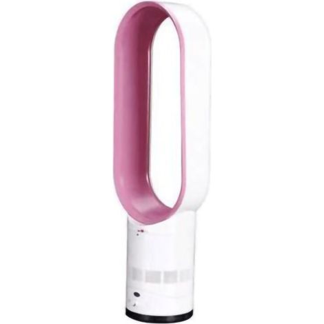 Extrem leiser, blattloser Ventilator mit Luftreinigung und Fernbedienung – Stilvoller Turmventilator für Zuhause und Studentenwohnheim – Rosarot, 220 V, EU