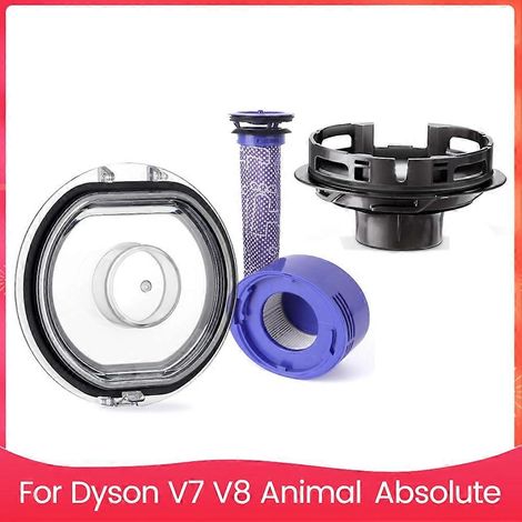 Couvercle de moteur, filtre et couvercle de bac à poussière de rechange pour accessoires d'aspirateur sans fil V7 V8 (1/5)