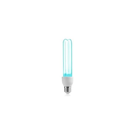 Lampe désinfectante UV E27 25W-220V - Stérilisation UVC 254 nm avec ozone, Angle d'éclairage 360°, Tube de quartz-