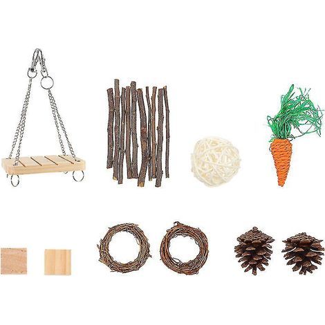 Lot de 10 jouets molaires pour hamsters (1/3)