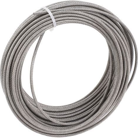 Wire rope kit, 66 feet long, 3mm diameter, 304 stainless steel tensioner lock for garden (1/5)