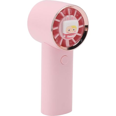 Tragbarer Mini-Handventilator, USB-aufladbar, Turbinenventilator für Einkaufen, Schule, Fitness, Outdoor-Aktivitäten, Lernen, Rosa (1/5)