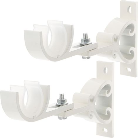 de 2 Supports de Tringle Rideau en Aluminium Fixation Murale (1/5)