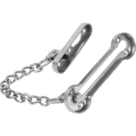 Verrou de porte en acier inoxydable, chaîne de sécurité résistante aux rayures et à la rouille, loqueteau de protection pour hôtel (1/5)