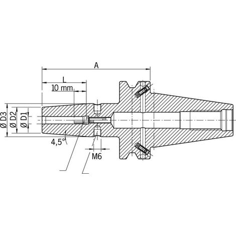 Mandrin de frettage JISB6339ADB BT40 4x90mm HAIMER (1/5)