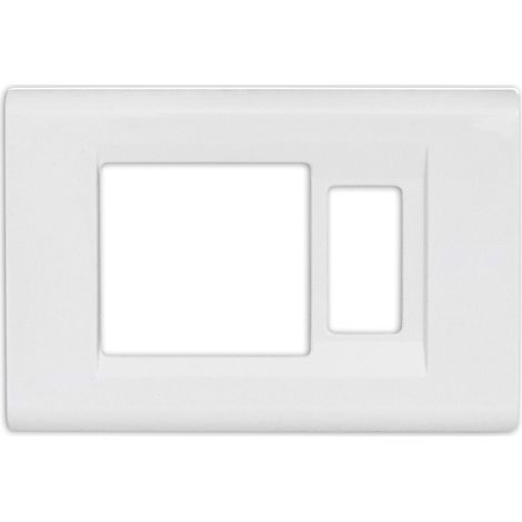 Feb Elettrica PLACCA CLICK PER SCHUKO+1 P col. Bianco 50.00 pz