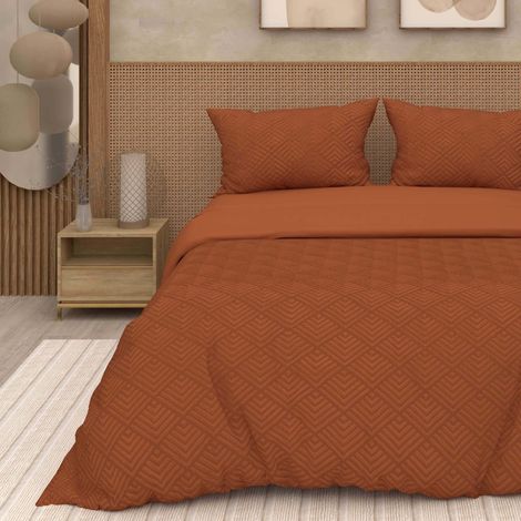 Parure Housse de Couette 3D Microfibre 240x220 cm Gaia Terra (1/2)