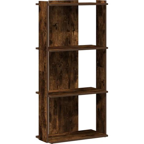 Maison Exclusive - Bücherregal 3 Böden Räuchereiche 60x30x120 cm