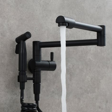 Robinetterie , robinet d'évier de cuisine, mitigeur de cuisine en laiton froid simple et pliable, robinet de bidet mural rotatif, robinet de piscine (1/3)