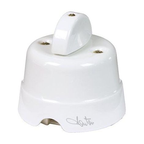 INTERRUTTORE DEVIATORE UNIPOLARE COUNTRY FME  CERAMICA BIANCO VOLT 250 A 10
