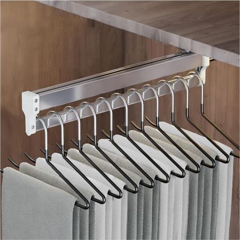 1PCS (30cm) Tringle À Vêtements Extensible Pour Placard Tringle Placard Coulissante 35-80cm Rail,Support Organisateur idéal pour la Garde-Robe