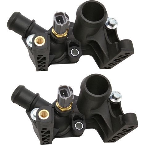 Deux boîtiers de thermostat pour le système de refroidissement des modèles Ford Fiesta/Focus 2012-2016, 7M5G-8K556-AC. (1/4)
