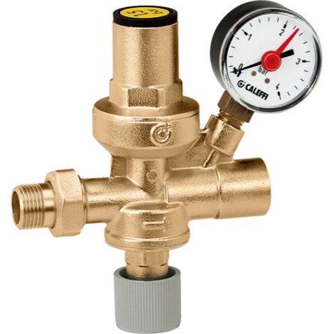 Gruppo di riempimento automatico con rubinetto Caleffi 553040-553140  1/2" - Con attacco manometro 1/4" F