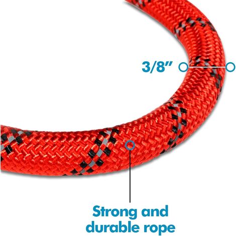 Laisse Chien - Poignée Souple - Corde Pour Chiots Et Petits - Moyens Et Grands Chiens(1.5 m - Rouge (1/5)