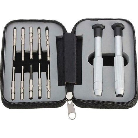 12-teiliges Steckschraubendreher-Set für Vintage-Cartier-Sonnenbrillen, Werkzeug für rahmenlose Brillen Fp-- (1/5)