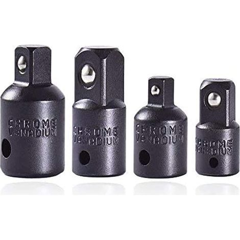 LAOA 4-teiliges Set mit 1/4", 3/8" und 1/2" Ratschenschlüsseladaptern für Inbusschlüssel, Steckschlüsseladapter, Steckeradapter und Reduzierstücke (1/5)