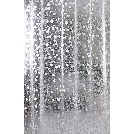 Cortina De Ducha Impermeable - PVC Transparente Anti-moho - 240 x 180 cm - Para Bañera Y Plataforma De Ducha - Unidad (1/5)
