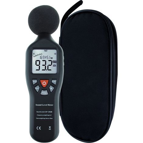 Sonomètre, Sonometre Numérique Portable Décibelmètre Professionnel avec Affichage de Rétro-éclairage 30dB-130dB Haute Précision avec Fonction de Journalisation des Données (1/4)