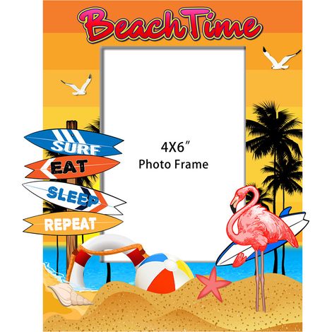 Signes Grimalt Strand-Fotorahmen-Rahmen  Rechteckig Orange – 23x20x2cm