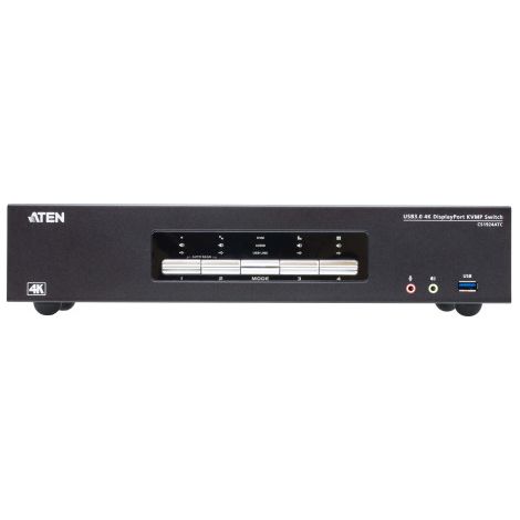 ATEN SWITCH KVMP 4-PORT USB TRUE 4K DISPLAYPORT KVM SWITCH W
