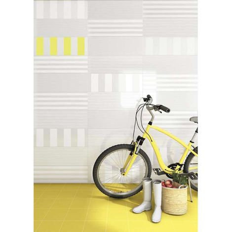 Aelle - Carrelage sol / mur uni jaune 20x20 cm VODEVIL LIMA - Vendu par boîte de 1 m² (1/3)