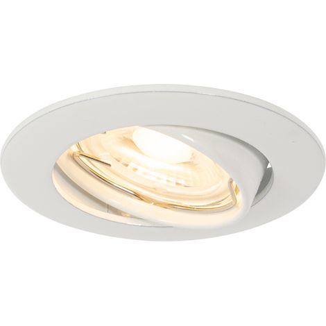 Modern Recessed Spotlight White 35 mm Tiltable - Edu (1/4)