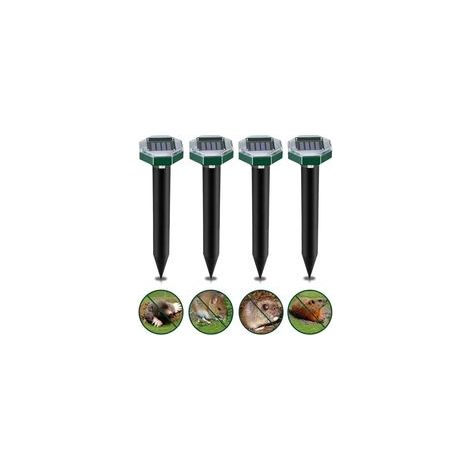 Rpulsif Taupe Solaire Ultrason,Lot de 4 Anti Taupe, Anti Taupe Solaire Vibration Et Ultrasons, IP65 Impermable, Rpulsifs Solaires pour Taupes (1/4)