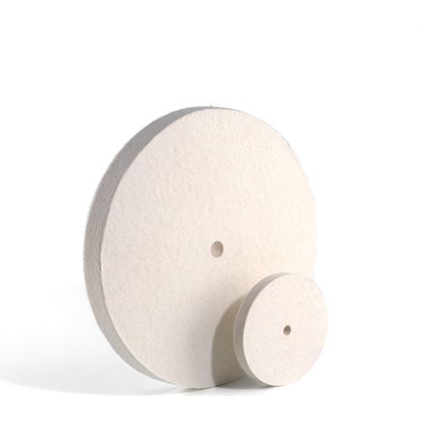 Dischi in feltro con foro pulitura Rosver DFF D.80xSP.10xF.10 T.644M - Conf.10pz