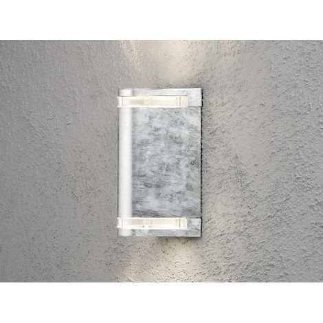 Up-Down Wandleuchte MODENA galv. Stahl, GU10, Höhe 24 cm, IP44 (1/5)