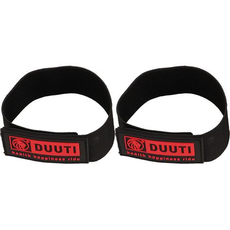 DUUTI 2pcs Bandeau Élastique pour Vélo, Attache Sécurité Jambe Équipement Cyclisme (Noir) (1/5)