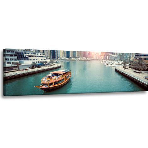 Leinwanddruck Architekturansicht von Wolkenkratzern 135 x 45 cm