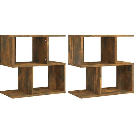 Maison Exclusive - Mesitas de noche 2 uds contrachapada roble ahu (1/5)