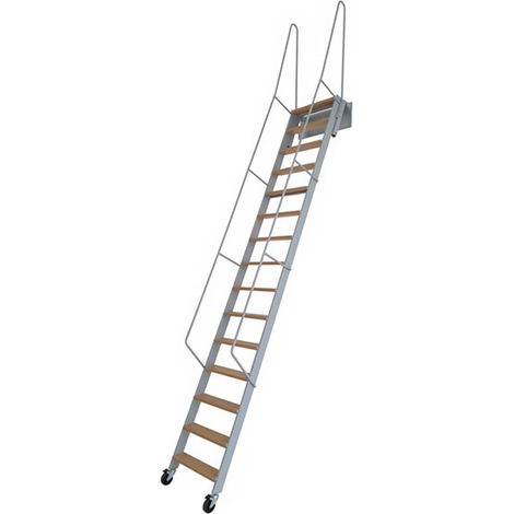 Scala retrattile acciaio grigio - Altezza suolo a suolo 3.00m - SOPALCO/G300/MB
