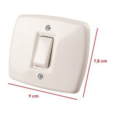Interrupteur Poly Pool - Inverseur 10 A - Encastre Rond Ivoire RAL 1013 - PP0131X (1/3)