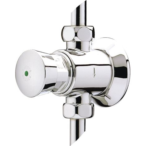 Presto – Robinet de chasse d'eau en laiton massif – Résistant à la corrosion – Dispositif breveté avec temporisation constante – Usage intensif
