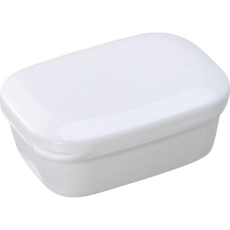 Boîte à savon portable en PP et PE avec couvercle sécurisé . Porte-savon de voyage blanc pour la sal